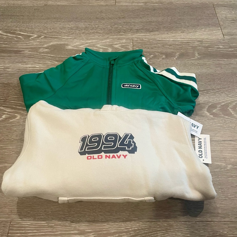 Old Navy Green and White Toddler Sweatshirt